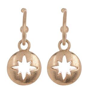 AREA STARS 14k Gold Plated Brass Starburst Cutout Drop Earrings 2 Packs